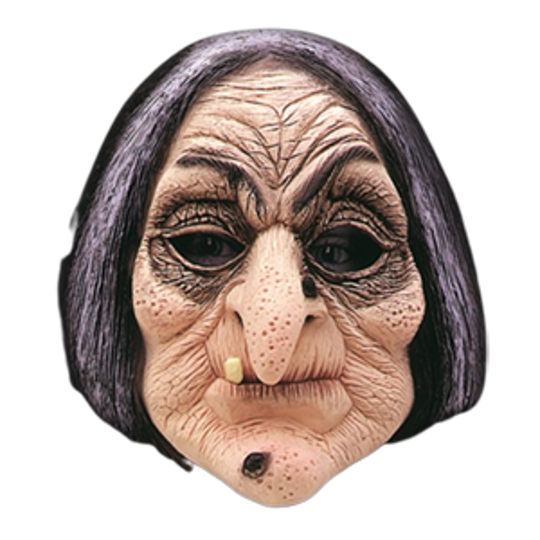 Máscara de bruxa velha. Os mais divertidos